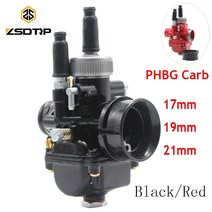zsdtrp 블랙 레드 레이싱 phbg 기화기 carb 17mm 19mm 21mm dellorto replica puch zuma fit for 50cc 70cc 90cc 모터 j, phbg 19.5mm 광고