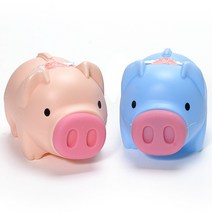국산 2p 팬시 돼지저금통(중) 단체선물 사은품 저금통