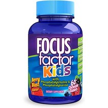 미국직구 포커스 팩터 키즈 컴플리트 매일 츄잉 비타민: 비타민 B12 C D3-60 카운트 포함한 종합 비타민 및 소(뇌), 수량, 상세참조