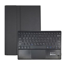 삼성 갤럭시탭 S8+ S7 플러스 FE 공용 S펜수납 블루투스 터치패드 키보드 북커버 케이스, 블랙