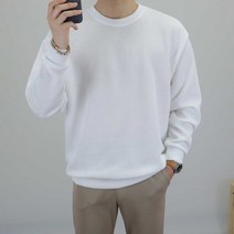 로코비전 남자 조이 골지 니트 맨투맨 오버핏 긴팔 티셔츠