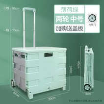 식료품 카트 작은 카트 만능 바퀴 손으로 밀기 당김 막대 집 택배 휴대용 -127204, 옵션02