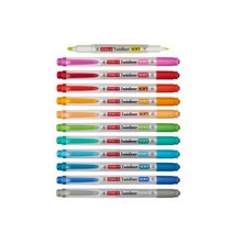 아트박스/펜하우스 동아연필 트윈라이너 소프트 형광펜 Twinliner SOFT Highighter, 다홍, 옵션선택:다홍