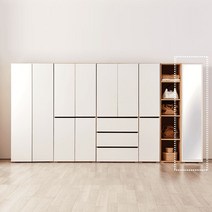 동서가구/착불 앙쥬 400 터치 거울옷장 DF920105, 화이트