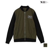 [NII] 공용 패치 배색 점퍼_2NNUCJSM2213, 색상:DARK KHAKI(40) / 사이즈:090