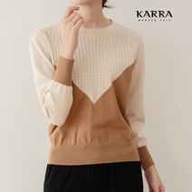 카라 KARRA 브이배색펀칭니트 KB2WKN042C