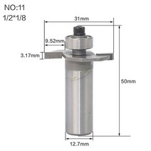 1/4 "생크 고품질" T 비스킷 조인트 슬롯 커터 조인트/슬로팅 라우터 비트 목재 작업, 11 NO11
