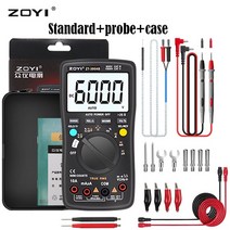 ZOYI ZT-300AB 블루투스 디지털 멀티 미터 6000 카운트 전문 자동 범위 AC/DC True RMS 테스터, 01 with probe and case
