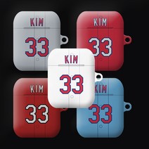 와우박스 주문제작 2021시즌 메이저리그 세인트루이스 카디널스 김광현 싸인 야구 유니폼 에어팟 버즈 무선 이어폰 케이스, 무광 하드케이스, 버즈 라이브(밑판 검정색)