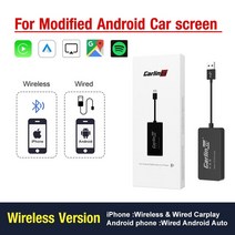 차량용 무선 안드로이드 오토 동글 카플레이 LoadKey & Carlinkit 유선 및 자동 동글 화면 수정용 자동차 Ariplay 스마트 링크 IOS15, [01] Carlinkit Genuine, [01] Wireless CarPlay BK