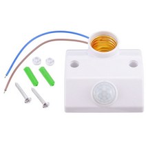 전구소켓 백열 볼 발열 전구 소켓 고감도 PIR 인체 모션 센서 60W LED 램프 제어 스위치 E27 나사 전구에 적합, [03] lamp holder