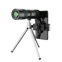스마트폰 망원경렌즈 Apexel hd 10-300x40 줌 망원 렌즈 단안 장거리 강력한 접이식 망원경 모든 스마트 폰 사냥 캠핑, 삼각대와 함께