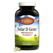 칼슨랩스 솔라 D 젬스 4000IU 비타민 D3 소프트 젤, 360개입, 1개