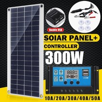 태양 전지판 아파트 태양열 300w 유연한 전지 패널 전지 50a-10a 전지 컨트롤러, 30a 컨트롤러 포함