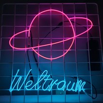 몽환적인 행성 레터링 네온사인 NEON 집들이선물 홈바꾸미기 인테리어소품 무드등, 하늘