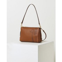 23SS [달스턴] 브라운 소가죽 펀칭 탑집 숄더백 HIBA3E201W2