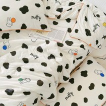부드럽고 피부친화적인 Miffy 어린이 여름 쿨이불, 블랙하트 미피