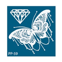 재사용가능 헤나타투 셀프헤나도안, 1개, PP-59