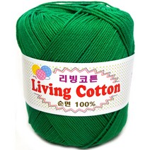 행복뜨기 뜨개실 털실 리빙코튼 면100% 모칠라백 가방실 면실 면사 뜨개질실 손뜨개실, 271베이비초록, 170m