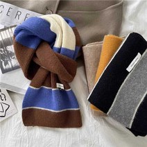 Y2K 레트로 목도리 스카프 머플러 줄무늬 스트라이프