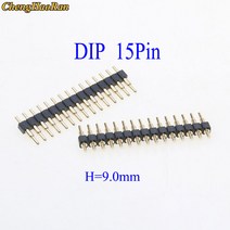 ChengHaoRan 1pcs SMT DIP 포고 핀 커넥터 Pogopin 배터리 스프링로드 접촉 테스트 프로브 전원 충전 헤더, 18 DIP 15P 9.0mm