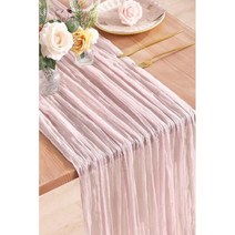 신부 파티용 식탁 장식 10 피트 핑크 치즈 클로스 테이블 러너 보호 웨딩 거즈 개, 90cmx300cm, pink