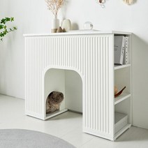 벽난로형 화이트 콘솔 장식장