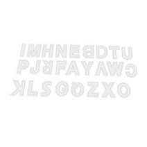 영어 대문자 가죽 아크릴 편지 패턴 템플릿 도구 세트, 6cmx2.3mm, 투명한