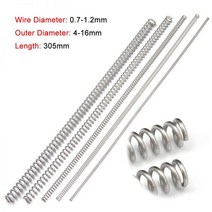 인장스프링 스텐인장스프링 금형 1/2/305 PCS 0.7mm Y 형 압축 스프링 장압 와이어 직경 0.8/1/1/304. 2mm 스테인레스 스틸 사용자 정의 가능, 5 Pcs, 0.8x12x305mm