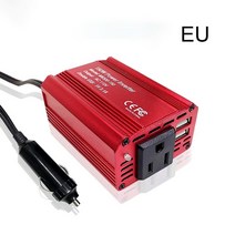 캠핑용인버터 가정용 차량용 휴대용 인버터 150w 자동차 12v110v 220v 전력 변환기 부스터 전원 캠핑 야외 휴가 도로 여행, EU red 220V