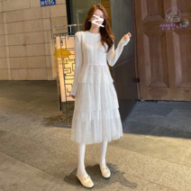 레이스 원피스 롱 기본핏 캐주얼 20대 우아한
