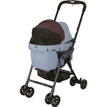 콤펫 Compet 미리미리 라이트 경량 접이식 강아지 유모차 캐리 카트, 레이크블루