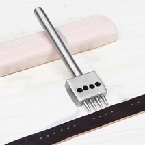 가죽펀칭기 전문 가죽 간격 구멍 공예 펀치 도구 키트 둥근 라인 펀처 DIY 스테인레스 스틸 핸들 프롱 치즐
