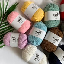 온다코튼 뜨개실 코바늘실 면사 인형뜨개실 가방뜨기, 소나무, 1개