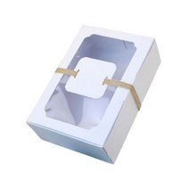 12개 크리스마스 웨딩 파티 생일 선물 포장 상자 투명 사탕 케이크 쿠키 장식 박스, 01.., 01.22x15x7cm, 02.하얀색