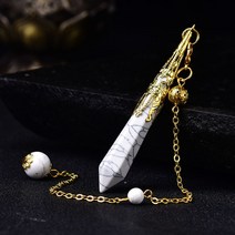 다우징 수맥 찾기 탐지기 찾는법 팬듈럼 수맥 흐름 펜던트 파워스톤 천연 크리스탈 원석, AO