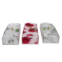 부산아크릴 직사각 사각수저통 숟가락통 뚜껑 젓가락 수저통 아크릴 티스푼통 2W91CBC2, 1개, 나뭇잎