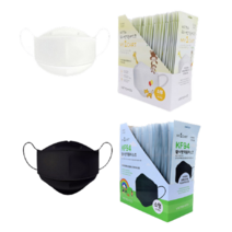 국산 KF 94 소형 유아 블랙 화이트 마스크 50매 식약처 허가 일회용 비말 차단, 블랙 50매