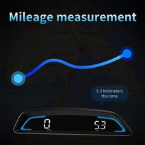 GPS측량기 거리계산 경계측량 652F G3 GPS HUD 헤드 업 디스플레이 범용 디지털 알람 알림 미터 속도계 자, 한개옵션0