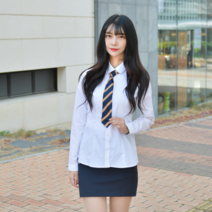 지앤제이 지앤제이 빅사이즈 둥근카라 셔츠(그레이체크)