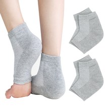 쿠넬 실리콘 발 뒤꿈치 보습 양말 3켤레, 그레이, 3개