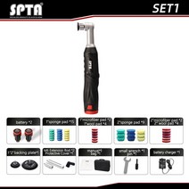 무선샌딩기 원형샌딩기 원형사포 벨트샌더 Spta 12v 무선 미니 자동차 광택기 기계 스크래치 킬러 디테일링 roda 도구 스폰지 패드 키트 액세서리 포함, 해외 창고, 220v-230v