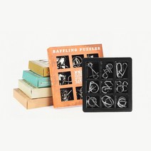 케이엘컴퍼니 메탈 고리풀기 지혜의고리 다섯단계 9개 한세트, 퍼즐3단계C, 1set