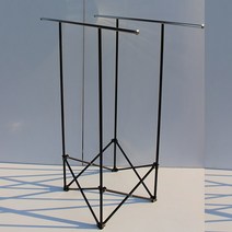 코코디피 전봇대 접이식 자바라 행거 옷가게 노점상 진열 디스플레이 용품, 두줄짜리