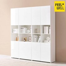 필웰 레아 6단 책장 겸 수납장 600 상하수납형 BC9645, 좌측, 상세설명 참조