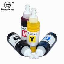 프린터잉크리필 Epson Colorwork TMC3500 C7500G 컬러 라벨 프린터 용 4 색 방수 대량 리필 안료 잉크, 한개옵션1, 한개옵션0