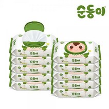 [순둥이] 생분해 로하스 물티슈 캡형 70매 10팩/ LC-01