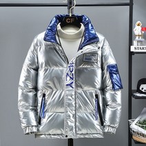 유광 패딩 용 흰색 오리 다운 재킷 겨울 후드 따뜻한 광택 파카 가 재킷 용 샤이니 블랙 푹신한 외투 복남자 여자 남성 여성