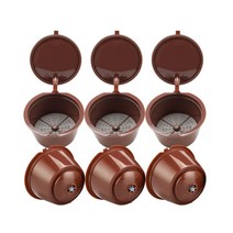 3pcs 재사용 가능한 빈 업데이트 버전 dolce gusto 커피 캡슐 리필 가능한 dulce gustos 바구니 4세대 에스프레소 커피 메이커, 6개