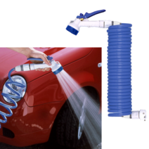 토야마 코일형 호스 6m 물호스 고압분사기 베란다호스 세차호스 세차건 고압세차건 물분사기 워터건 코일호스 호수 호스분사기 호수분사기 호스건 고압노즐 베란다스프레이건 세차노즐, 1세트